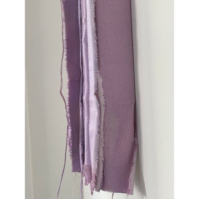 "Tandem 01" Salvaged Materials Lilac Colorfield Wall Sculpture For Sale In Austin - Image 6 of 11