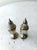 Antique sterling silver salt and pepper shakers featuring a monogrammed. Possibly letter B.