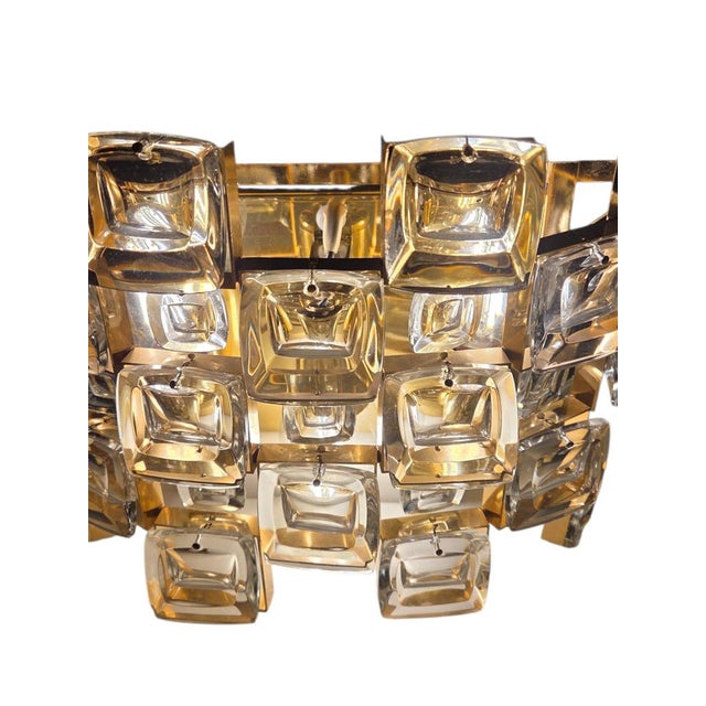 1960s Walter Wall Lights in Crystal and Brass by Ernst Palme for Palwa, 1960s, Set of 2 For Sale - Image 5 of 15