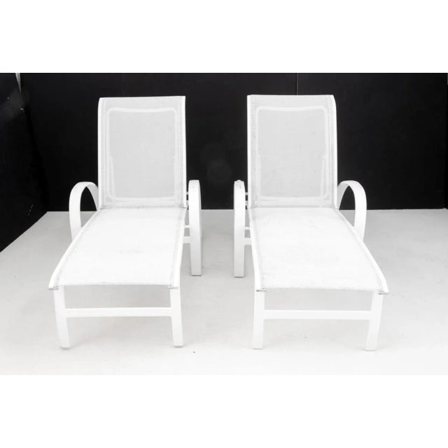 Metal Brown Jordan Outdoor Chaise Longues, Pair For Sale - Image 7 of 18