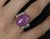 Late 20th Century Rare 21.42ct Natural Pink Star Sapphire & 0.32ct Diamond Platinum Ring, Size 8.5 For Sale - Image 9 of 18