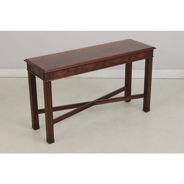 Age: Approx. 10 Years Old Details: #29 Finish Model 5721 Lattice Trim Skirt Figural Mahogany Top Fine Carved Details High...