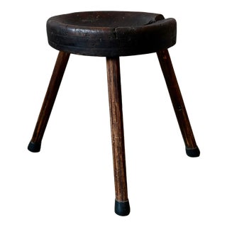 Primitive Bohemian Tripod Stool in Wood, 1920 For Sale