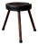 Primitive Bohemian Tripod Stool in Wood, 1920 For Sale