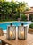 Pair of Neoclassical Style Mixed Metal Large Scale Hurricane Lanterns For Sale - Image 12 of 12