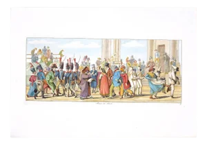 Carl Gustaf Hyalmar Morner - Rome, Piazza Del Popolo - Original Etching - 1820