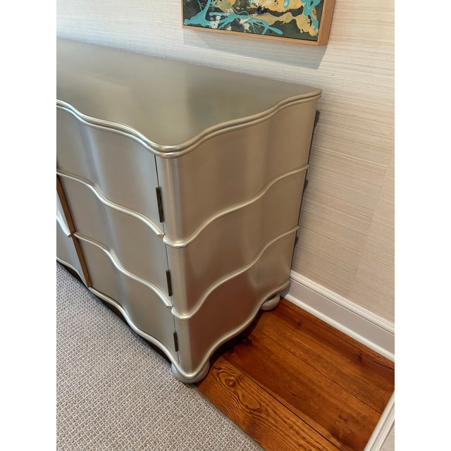 Julian Chichester Regency Silverleaf Long Wave Sideboard For Sale - Image 10 of 14
