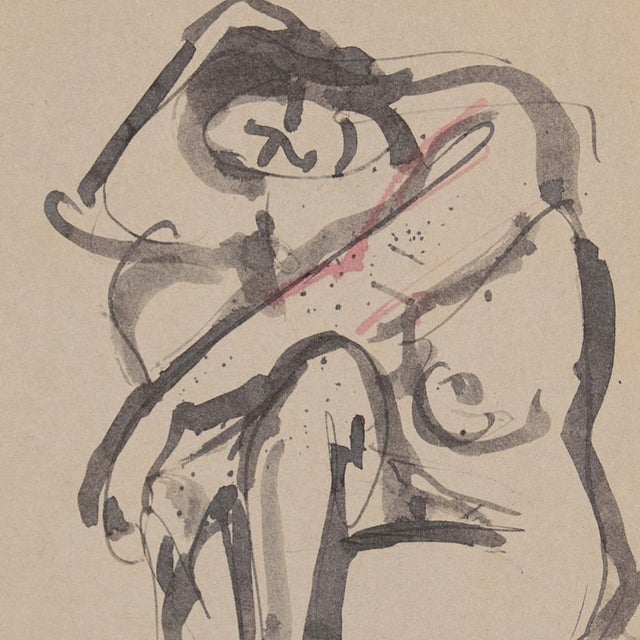 Post Impressionist 'Seated Nude', Paris, Louvre, Académie Chaumière Et Etrangères, Lacma, Sfaa For Sale - Image 3 of 7