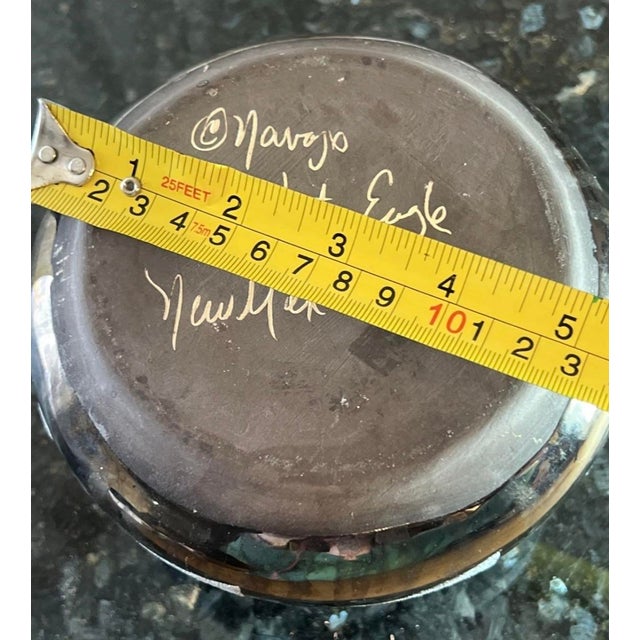 Craig White Eagle Navajo Studio Pottery Vessel, Bronze Geometric Form For Sale In Portland, OR - Image 6 of 8