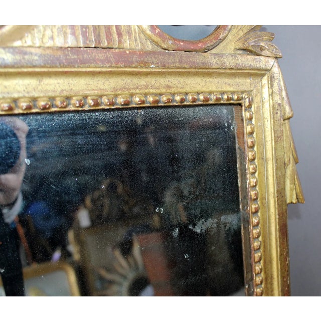 Early 19th Century French Louis Xvi Style Giltwood Mirror, Petite Scale For Sale - Image 4 of 6