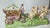 Vintage Italian Capodimonte Style Porcelain Cinderella Carriage With Four Horses For Sale - Image 4 of 13