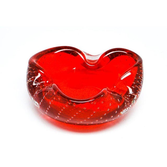 Beautiful, artistic glass made in the years 1955-60, on the territory of Italy. Designed by Galliano Ferro. Laminated...