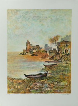 Antonio Rivera, Le vieux phare, Lithograph