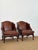 Old Hickory Furniture Company 2000s Old Hickory Tannery Brown Leather Wingback Chairs With Carved Cabriole Legs - A Pair For Sale - Image 4 of 12
