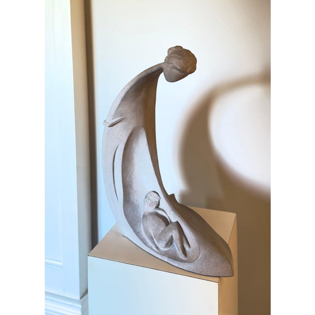 Vintage 1980 David Fisher for Austin Productions Beginnings Mother and Child Large Sculpture For Sale - Image 9 of 10