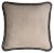 Happy Pillow Soft Velvet Cushion with Cappuccino Grey Fringes by Lorenza Briola for Lo Decor For Sale