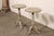 Taupe Vintage Round Pedestal Side Tables - A Pair For Sale - Image 8 of 11