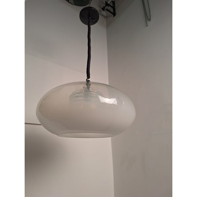 1960s Model 2119 Chandelier with Shaded Glass by Gino Sarfatti for Arteluce, 1960s For Sale - Image 5 of 16