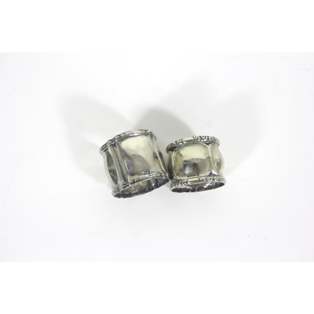 Antique Silver Napkin Rings - a Pair For Sale - Image 10 of 11