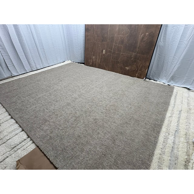 Restoration Hardware Rh Thana Performance Rug – 9' × 12' Oatmeal | Handwoven Wool Blend | Sculptural Pebbled Texture For Sale - Image 4 of 18