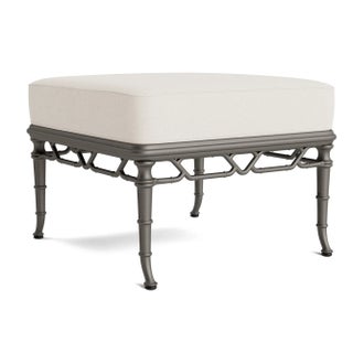 Brown Jordan Calcutta Ottoman, Mica frame with Fusion Natural fabric For Sale