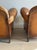 Antique Pair French Leather Chairs For Sale - Image 9 of 17