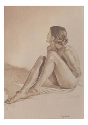 Maria & Andrzej Szypluk, A Girl II, Drawing on Paper