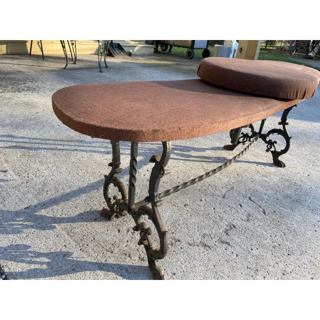 Art Deco Antique 1900s Cast Iron Bench Photography Swivel Chair For Sale - Image 3 of 11