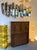 Mid-Century Modern brutalist wood handmade sculpture cabinet with doors and drawers inside, cupboard, high dresser, high...