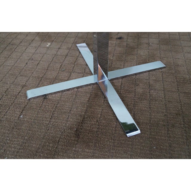 Mid-Century Chrome Pedestal Side Chair For Sale In Philadelphia - Image 6 of 10