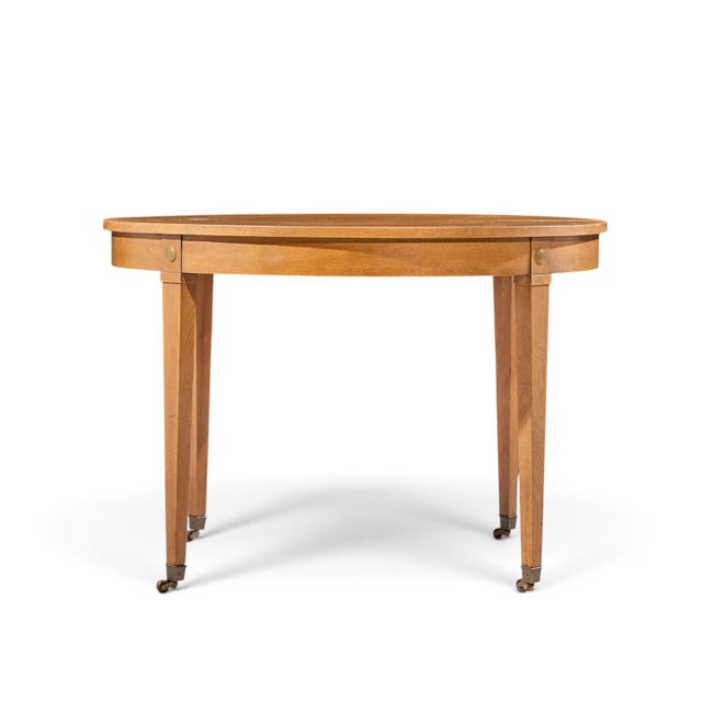 Baker Furniture Company Baker Milling Road Walnut Expanding Dining Table With 2 Leaves For Sale - Image 4 of 13