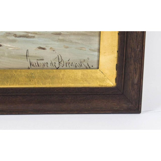 Gustave De Bréanski, Seascape Paintings, 19th-Century, Oil on Canvas, Framed, Set of 2 For Sale - Image 12 of 16
