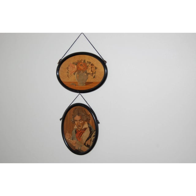 Wood Medallions, Set of 2 For Sale - Image 9 of 9