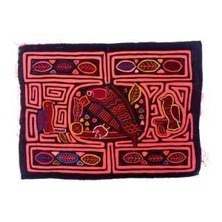 Mola Fabric by Cuna Indians from San Blas Island, Panama, 1970s For Sale