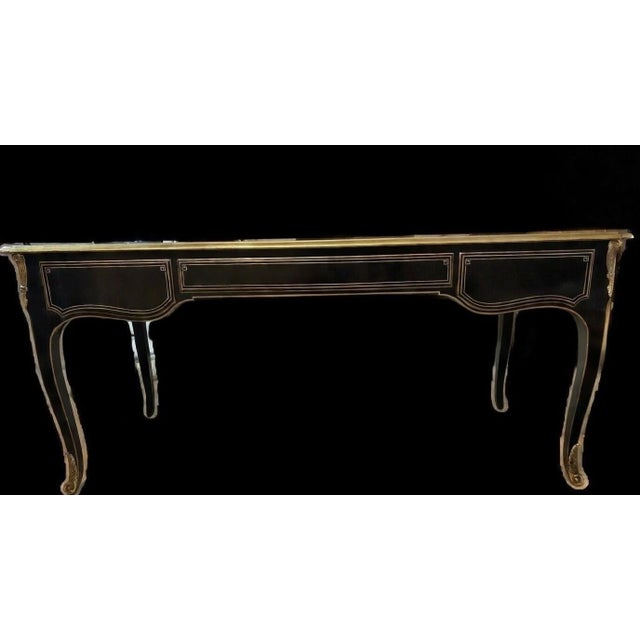 Vintage Drexel Heritage Grand Palais 67" Executive Desk – French Provincial Louis XV Style For Sale - Image 16 of 17