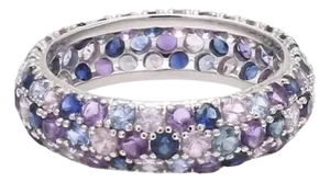 Natural 2.50 cts blue and pink sapphire ring in 14k gold