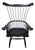1990s Ethan Allen Black Windsor Chair Comb Back Philadelphia Armchair Saddle Seat For Sale