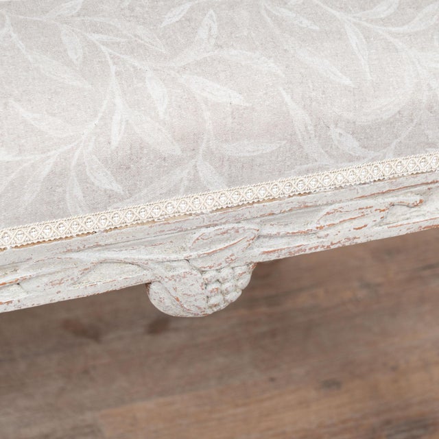 Pair, 19th Century Swedish Gustavian Gray Painted Armchairs For Sale - Image 12 of 18