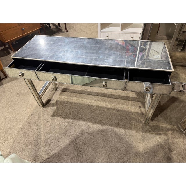 Early 21st Century John Richard Eglomise Mirrored Vanity Table For Sale - Image 5 of 6