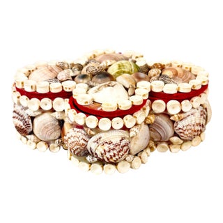 Vintage Seashell Jewelry Box For Sale