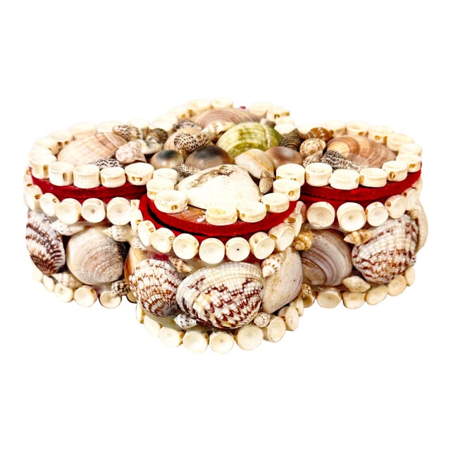 Vintage Seashell Jewelry Box For Sale