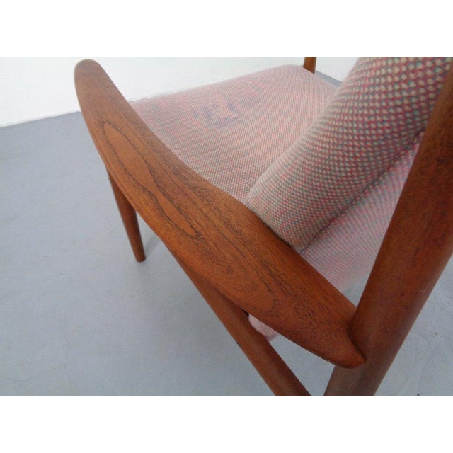 Set of Teak High-Back Chair and Ottoman by Grete Jalk for France & Son, Denmark, 1960s For Sale - Image 16 of 18