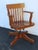 Early 1900s Tiger Oak Swivel Adjustable Office Desk Side Accent Chair 6663 For Sale - Image 13 of 16
