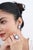 Not Yet Made - Made To Order 18k White Gold 14.24ct Fire Opal & Blue Sapphire Cluster Diamond Vintage Earrings- A Pair For Sale - Image 5 of 18