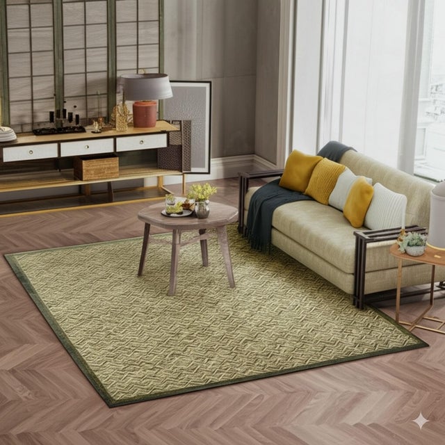 10x14 Sophisticated Nadia Beige Geometric Modern Hand Knotted Wool Carpet Rug For Sale - Image 9 of 9