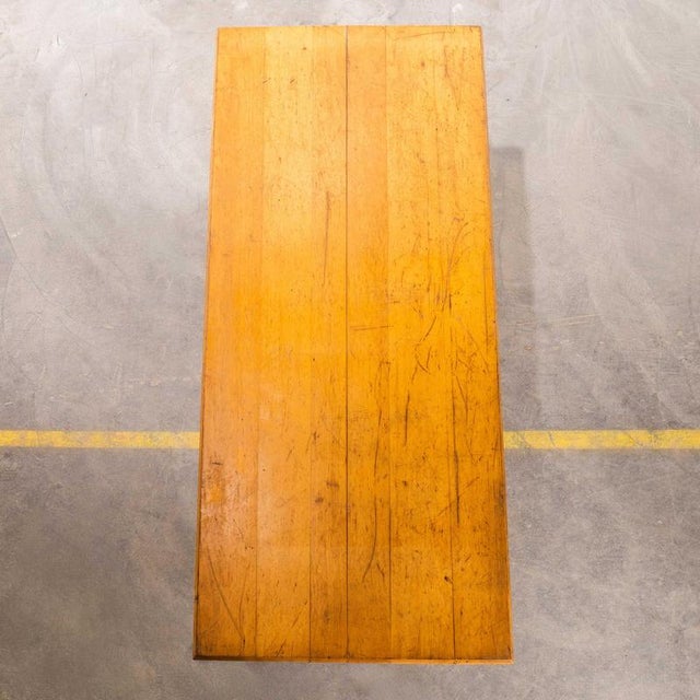 Wood French Cast Base Café Dining Table from Fischel, 1930s For Sale - Image 7 of 8