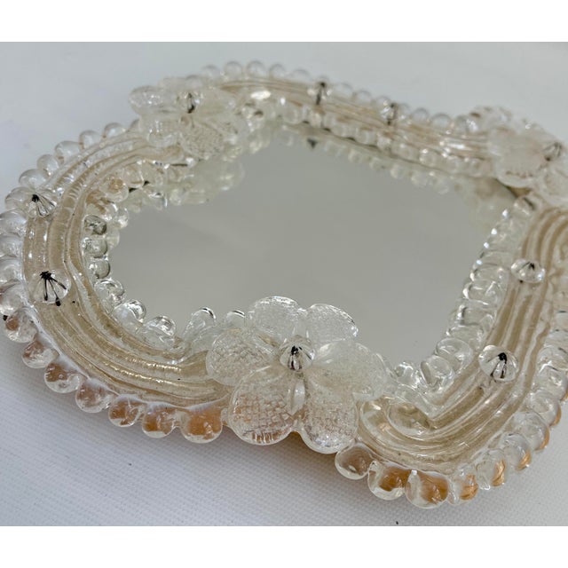 1950s Italian Murano Venetian Table or Wall Mirror For Sale - Image 10 of 12