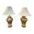 Mid 20th Century Mid Century Modern Frederick Cooper Brass Lamps With a Textured Rope Design - Pair For Sale