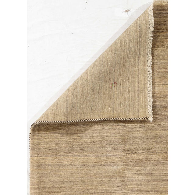 1980s Vintage Hand-Knotted Persian Gabbeh Wool Rug 5'6" X 7'9" For Sale - Image 5 of 5