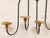 Vintage Brass & Black Metal Hanging Candle Wall Holder For Sale - Image 4 of 6